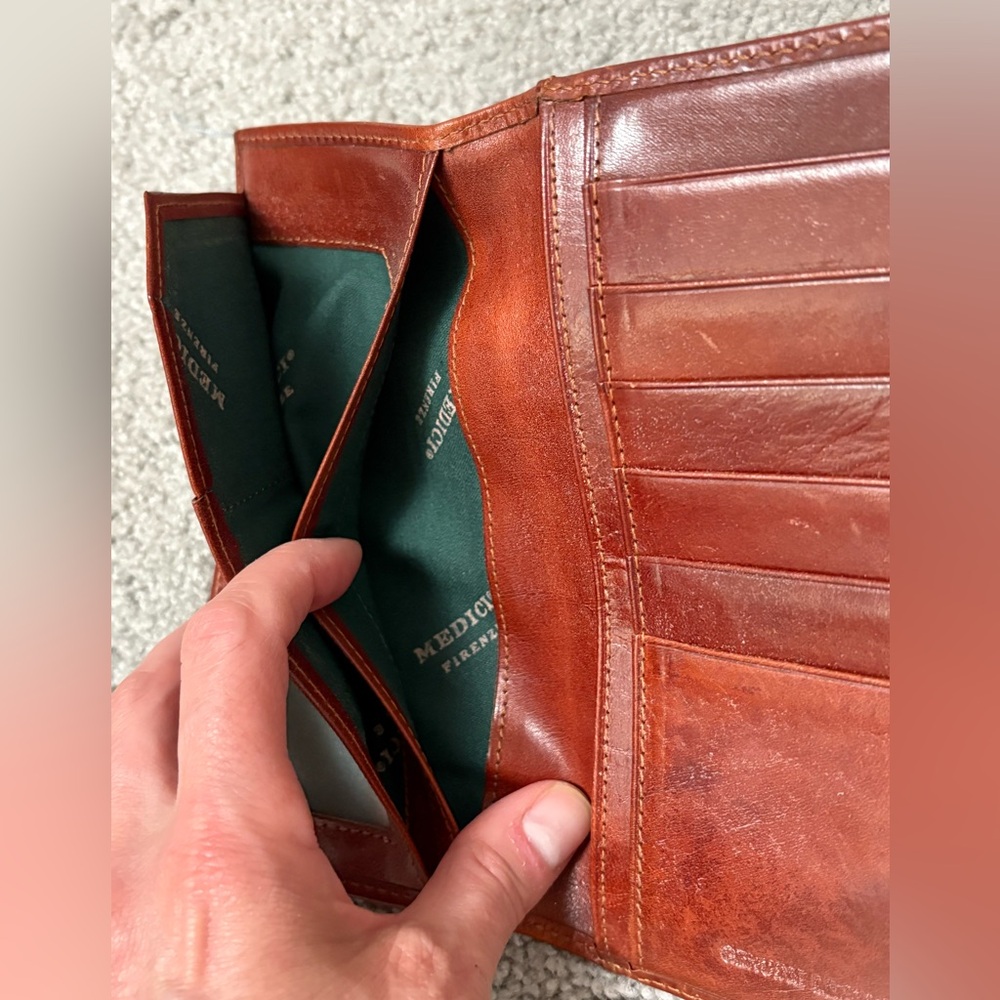 Breast Coat Pocket wallet 100% leather made in Italy - Picture 11 of 12